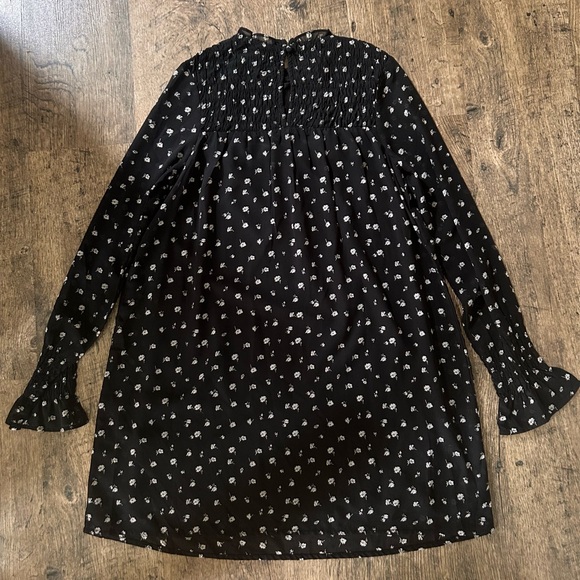 Black floral babydoll dress H&M - Picture 4 of 7